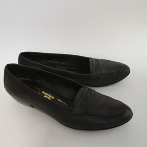 Salvatore Ferragamo Black Loafers Slip On 7 AA